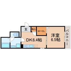 ＡＬＥＧＲＩＡ猪名寺の物件間取画像